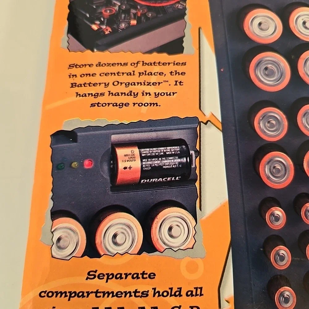 The Perfect Battery Storage Organizer & Battery Tester AAA‎ AA 9V C D